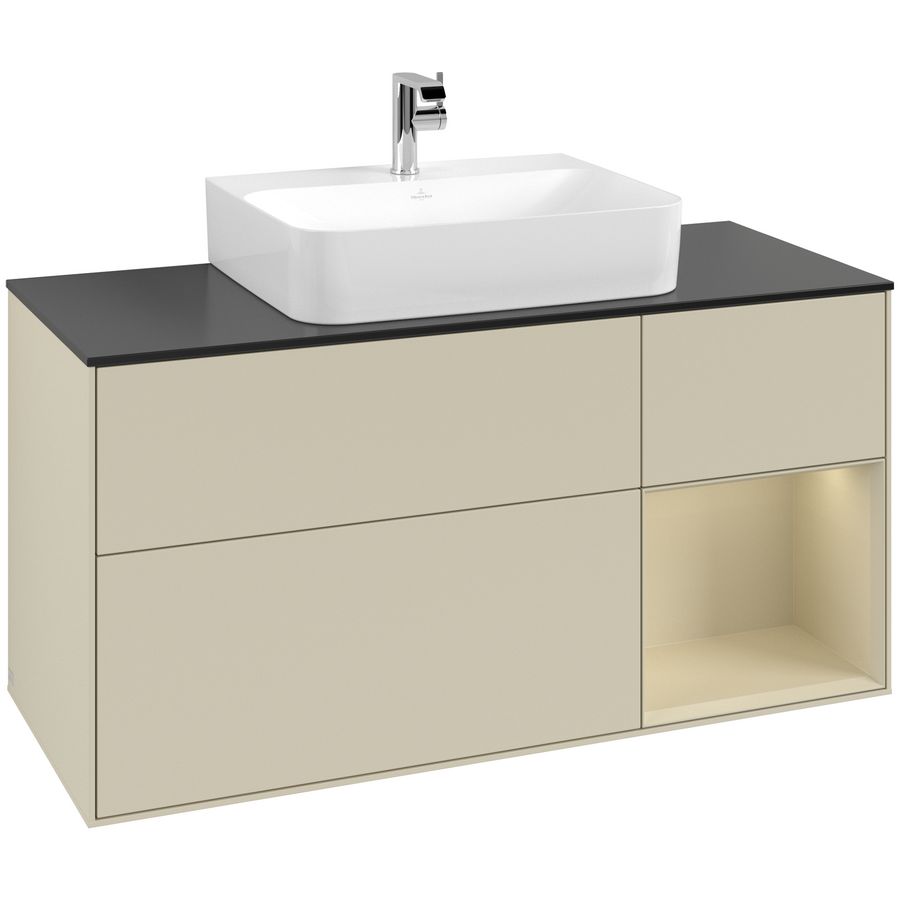 Wastafelonderkast Finion 1200x603x501mm S.Grey Matt Lacquer G172HJHJ