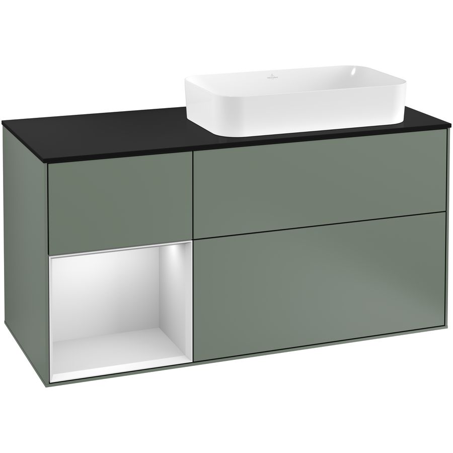 Wastafelonderkast Finion 1200x603x501mm Olive Matt Lacquer F272MTGM