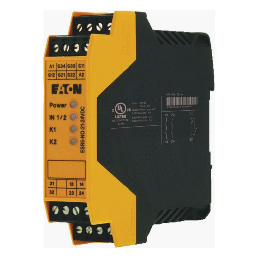 Veiligheidsrelais (24V DC) 2 vrijgave paden 1 meldcont.
