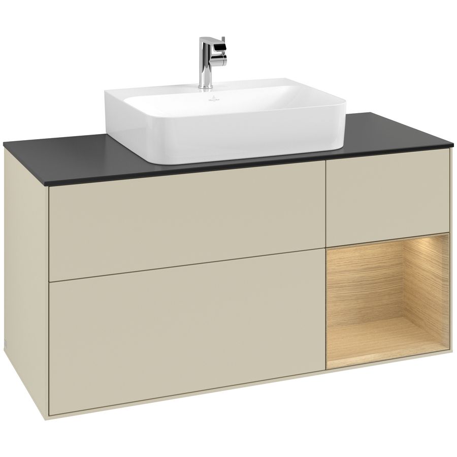 Wastafelonderkast Finion 1200x603x501mm S.Grey Matt Lacquer G172PCHJ