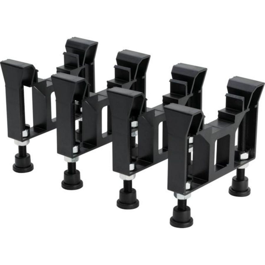 verstelvoet-set kunststof/zilverkleurig