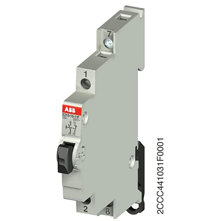 Drukknop kleur Zwart 16A 1M+1V