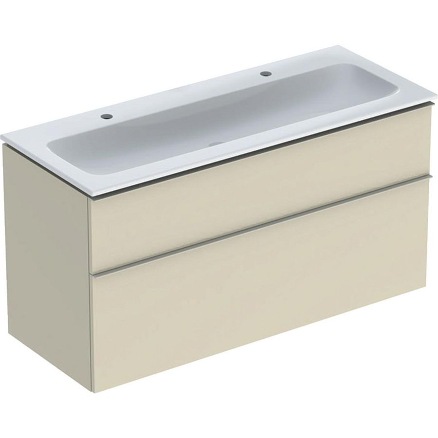 iCon set slim rim wt 120 met onderkast 2 laden zandgrijs
