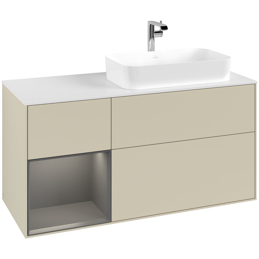 Wastafelonderkast Finion 1200x603x501mm S.Grey Matt Lacquer G271GKHJ