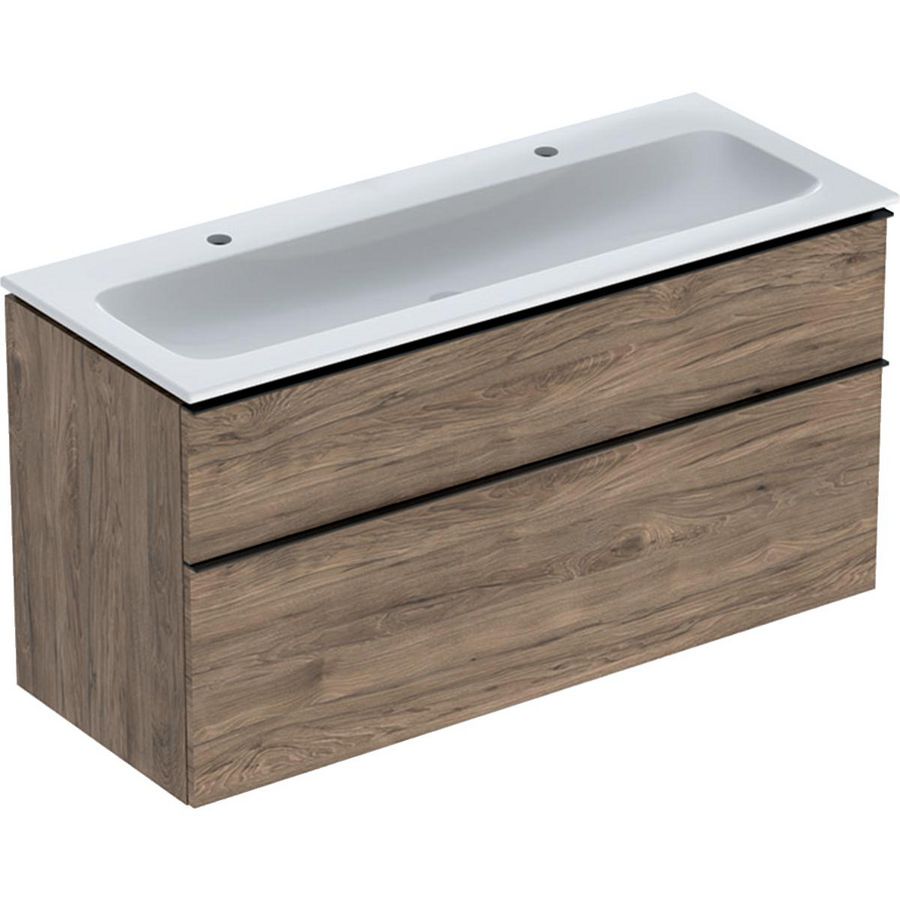 iCon set slim rim wt 120 met onderkast 2 laden noten hickory