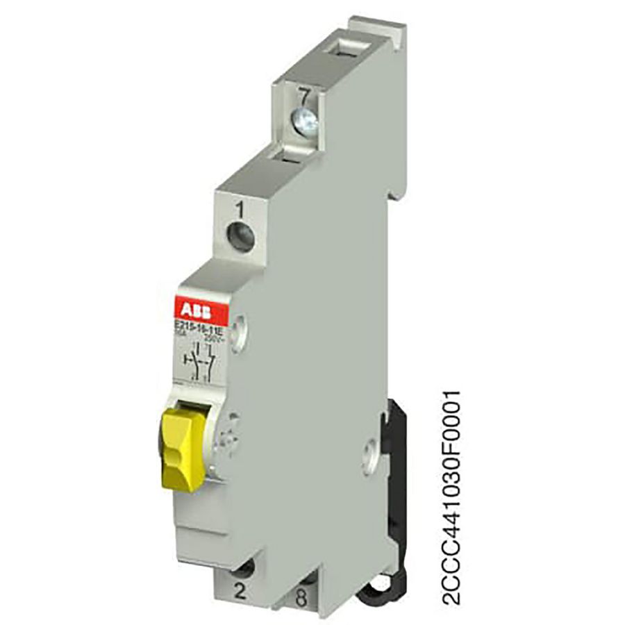 Drukknop kleur geel 16A 1M+1V