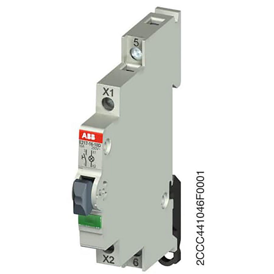 Drukknop LED kleur groen 16A 1M 110-220VDC