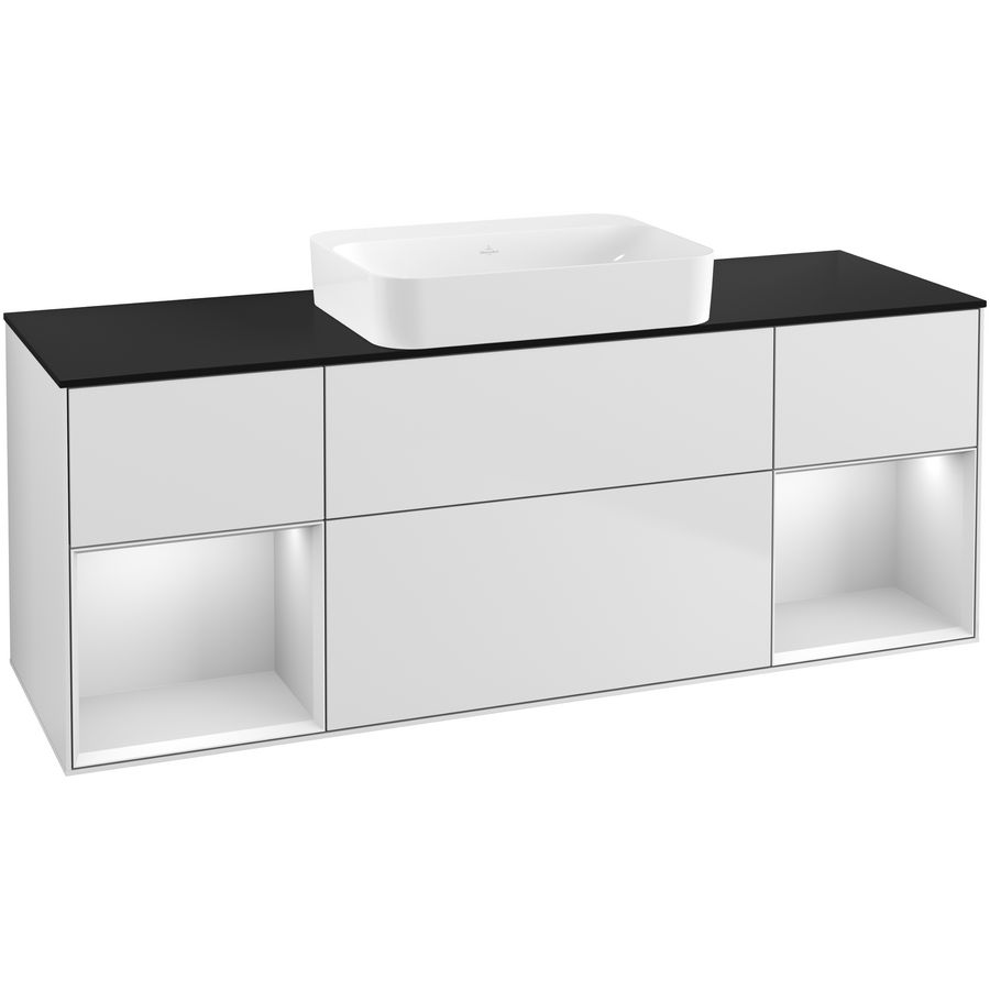 Wastafelonderkast Finion 1600x603x501mm White Matt Lacquer G742MTMT