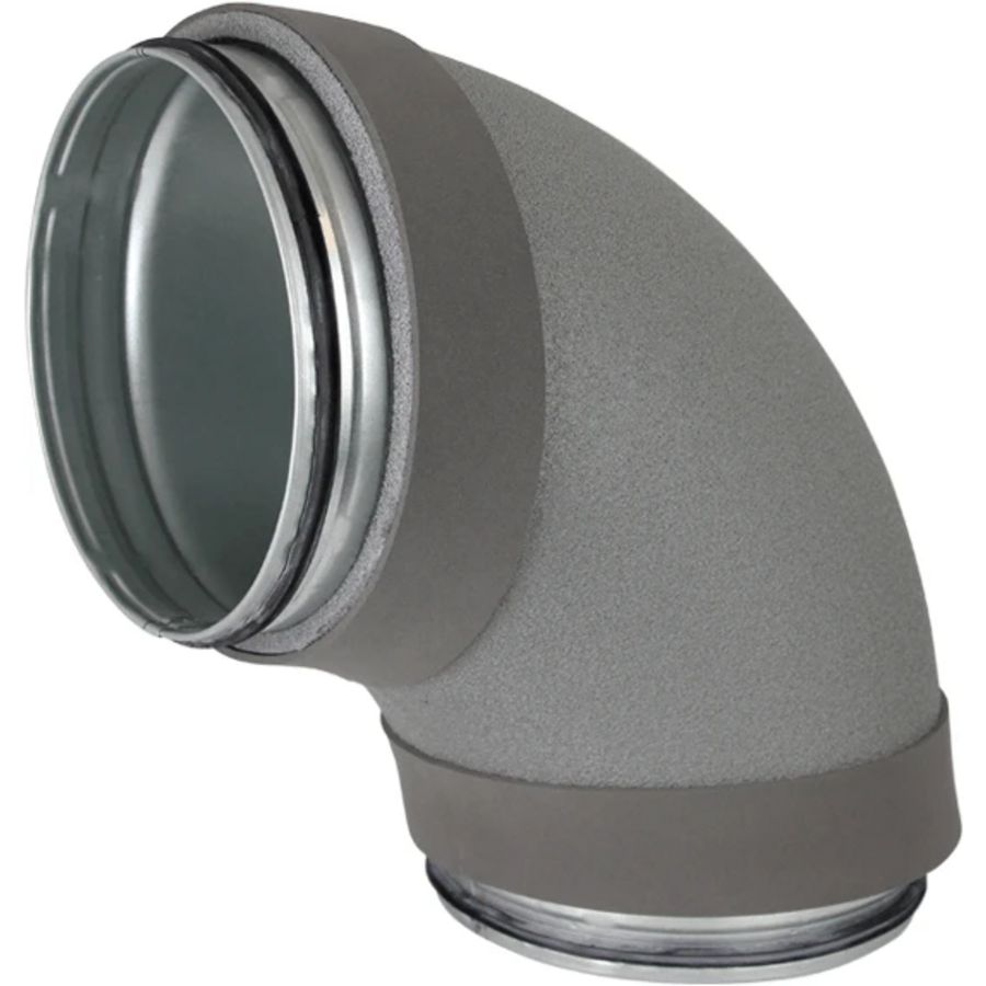 Bocht thermoduct 9mm geisoleerd 90° Ø125mm