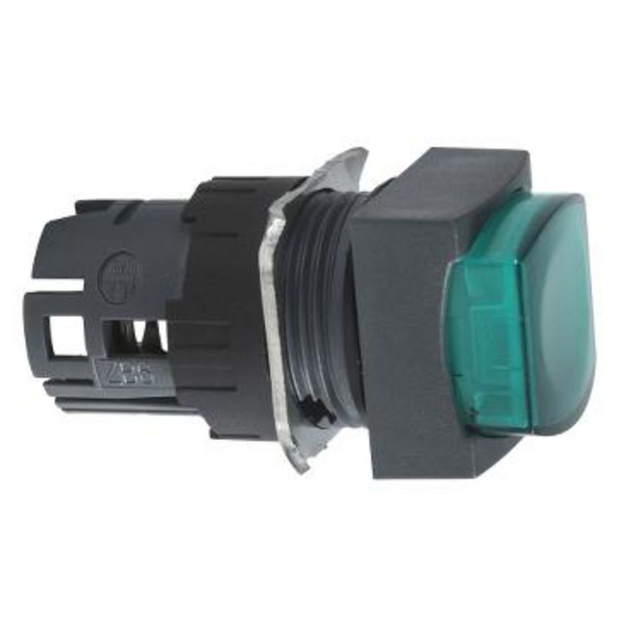 Kop voor verlichte vierkante drukknop Ø16mm Groen