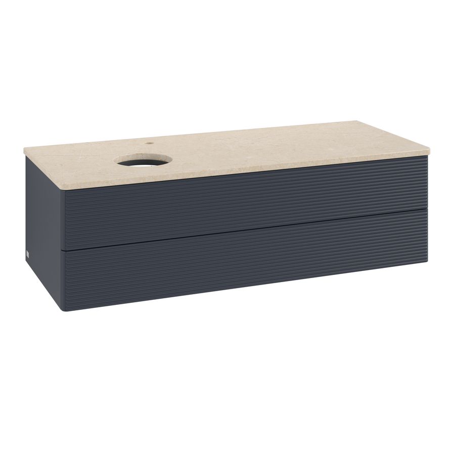 Wastafelonderkast Antao 1200x360x500mm Mid.Blue Matt Lacquer K22153HG