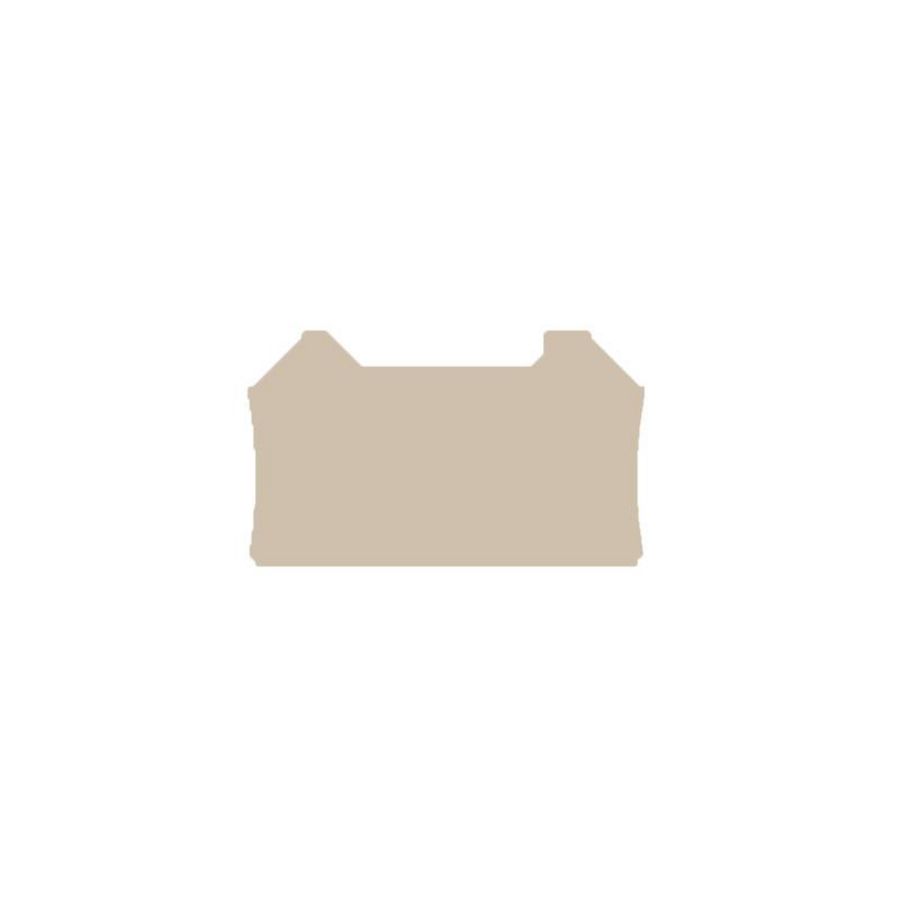 Afsluit- eindplaat d.beige h:68.88mm b:1.5mm V- VVE=50