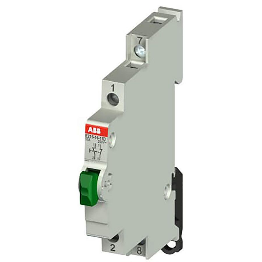 Drukknop kleur groen 16A 1M+1V