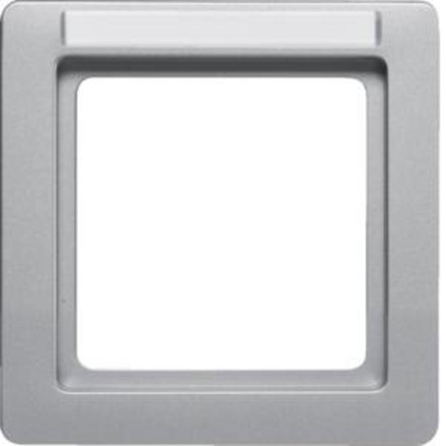 Afdekraam 1-v met tekstveld berker Q.1 alulook soft-finish