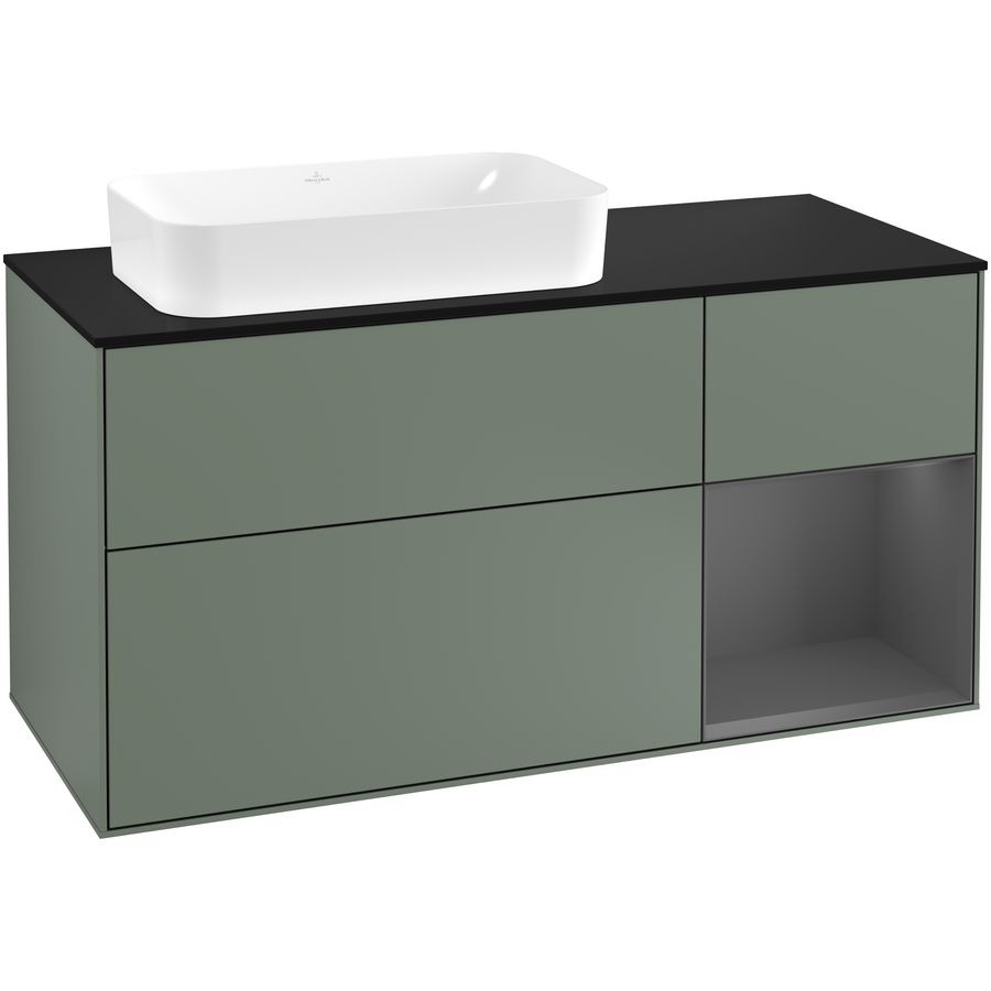 Wastafelonderkast Finion 1200x603x501mm Olive Matt Lacquer F282GKGM
