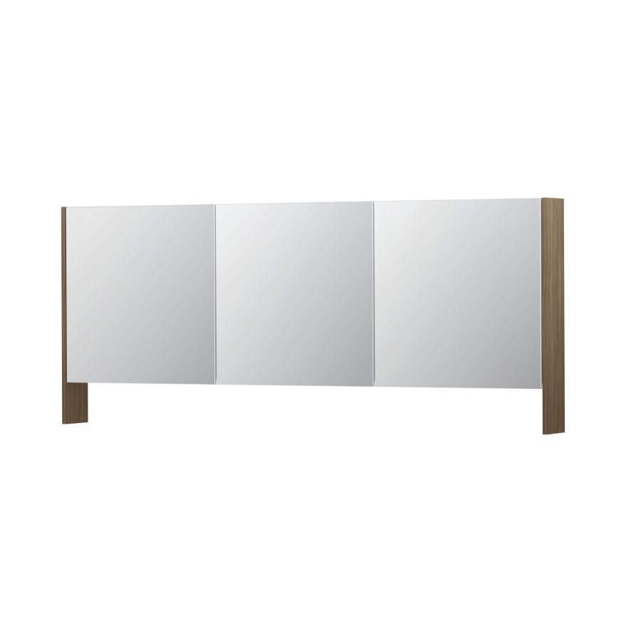 INK SPK3 Spiegelkast 3dr & open planchet Zuiver eiken 180x74