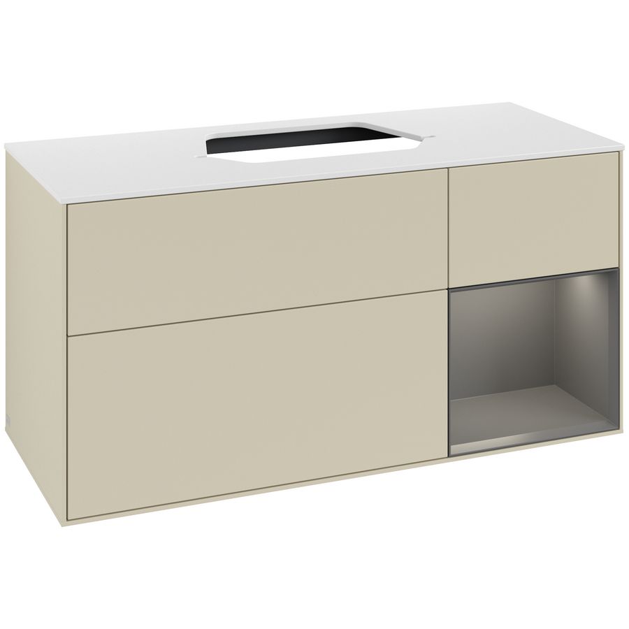 Wastafelonderkast Finion 1200x603x501mm S.Grey Matt Lacquer F421GKHJ