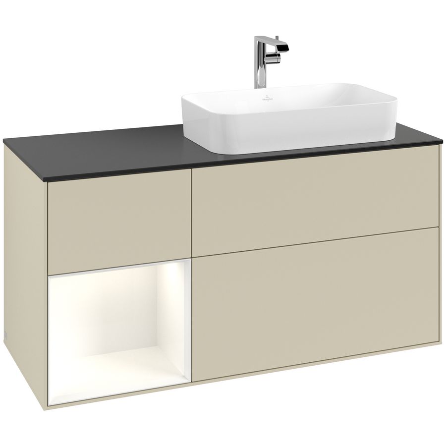 Wastafelonderkast Finion 1200x603x501mm S.Grey Matt Lacquer G272GFHJ