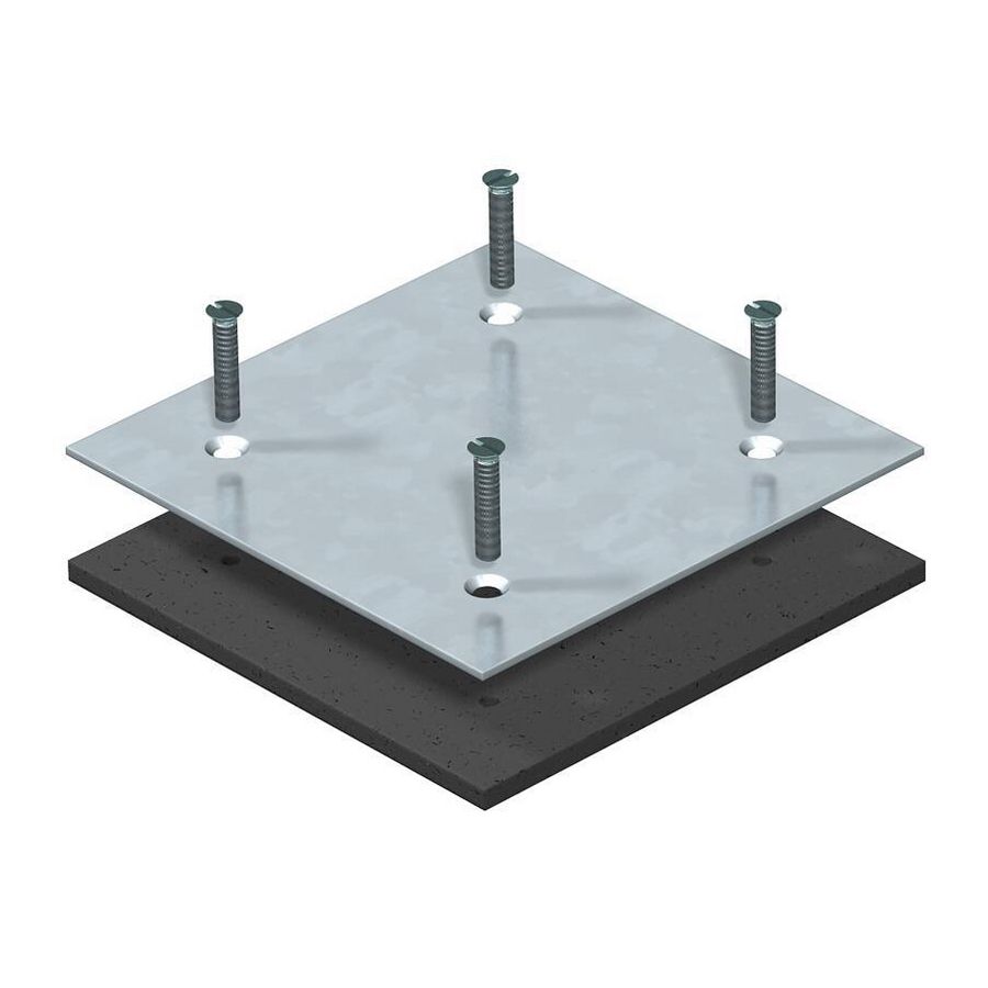Blindplaat montageopening Telitank 100x100x3