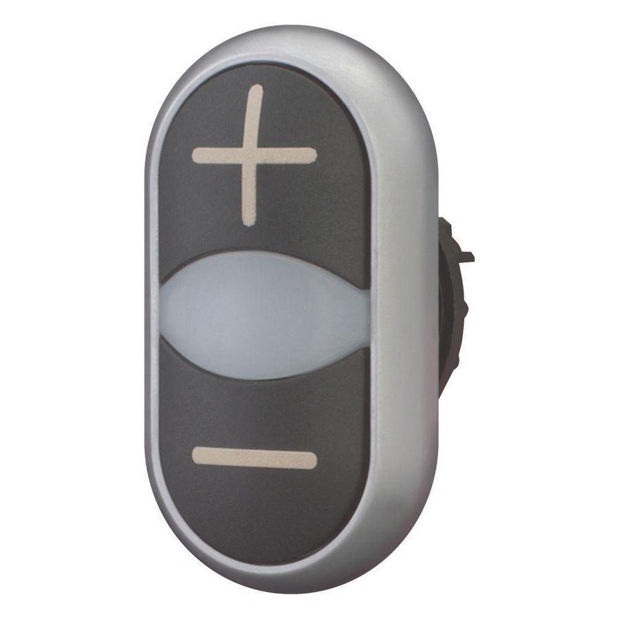 Dubb.drukknop+sign.lamp zwart+/wit/zwart 218145 VVE=5