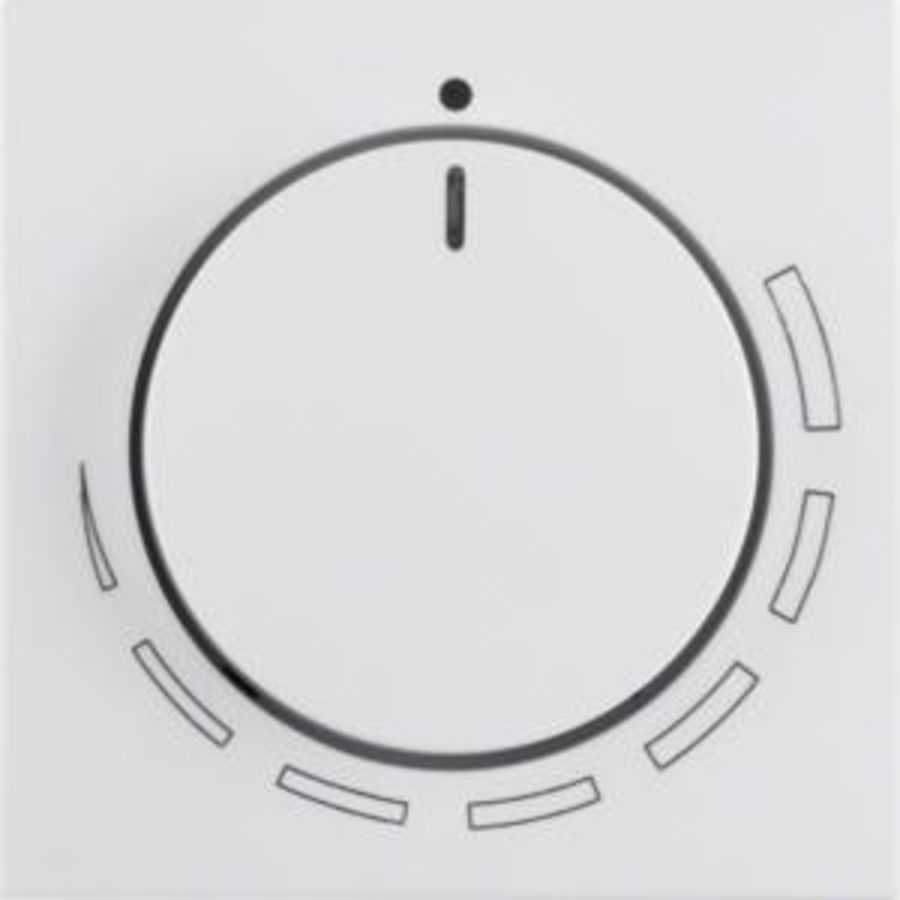 Afdek. draaiknop toerentalreg berker S.1/B.3/B.7 polar wit glans