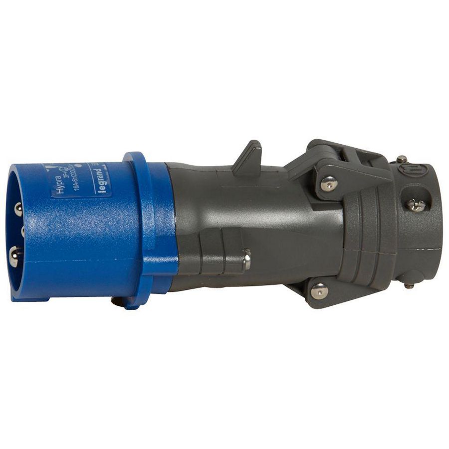 Stekker recht 230V 16A 3-polig IP44 kunststof Hypra