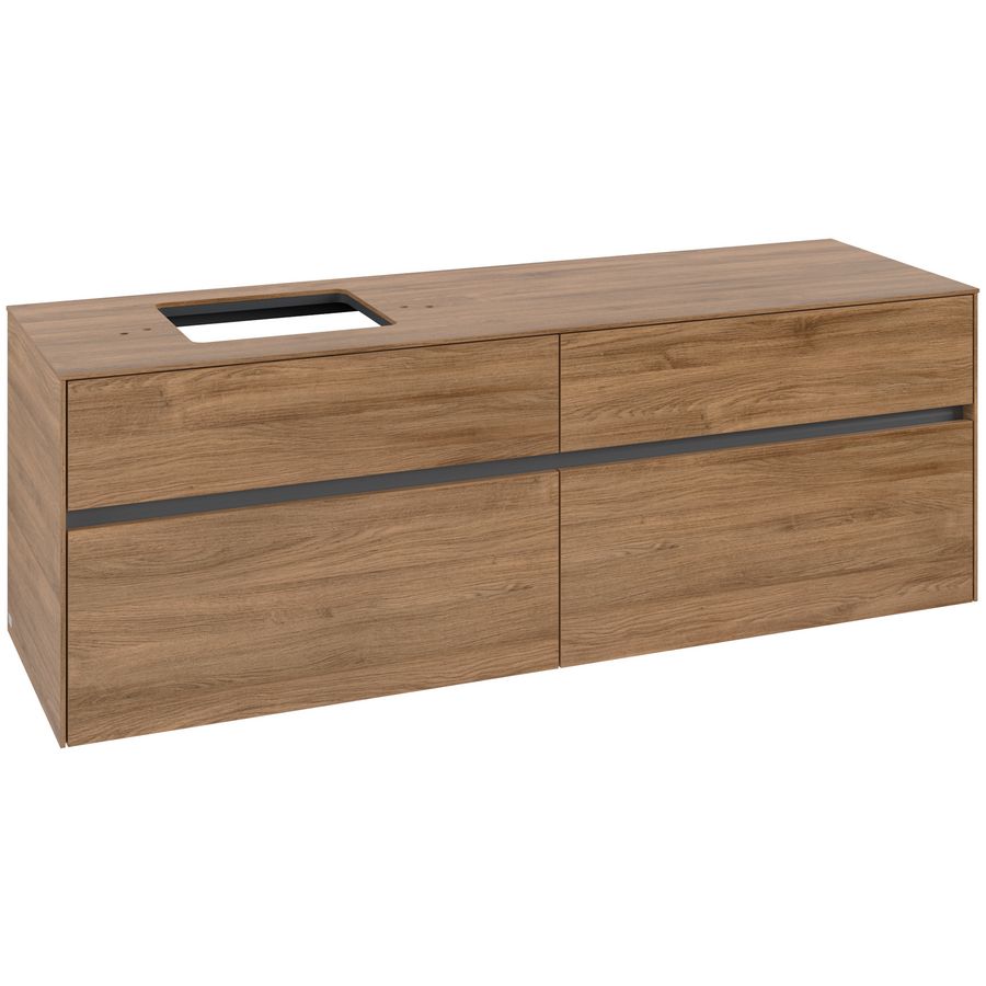 Wastafelonderkast Collaro 1600x548x500mm Oak.Kans C13500RH
