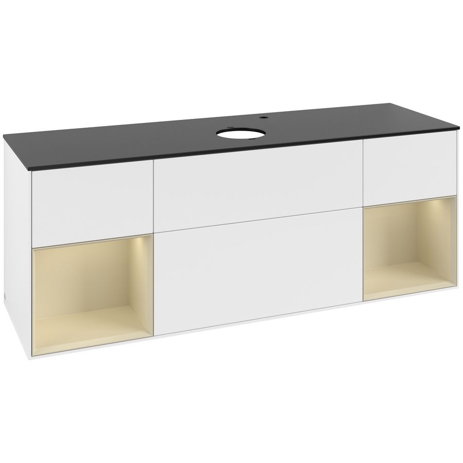 Wastafelonderkast Finion 1600x603x501mm White Matt Lacquer G982HJMT