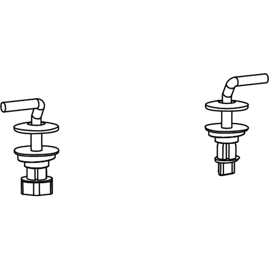 Scharnierpaar tbv WC-zitting D-Cod 006731/006741 edelstaal