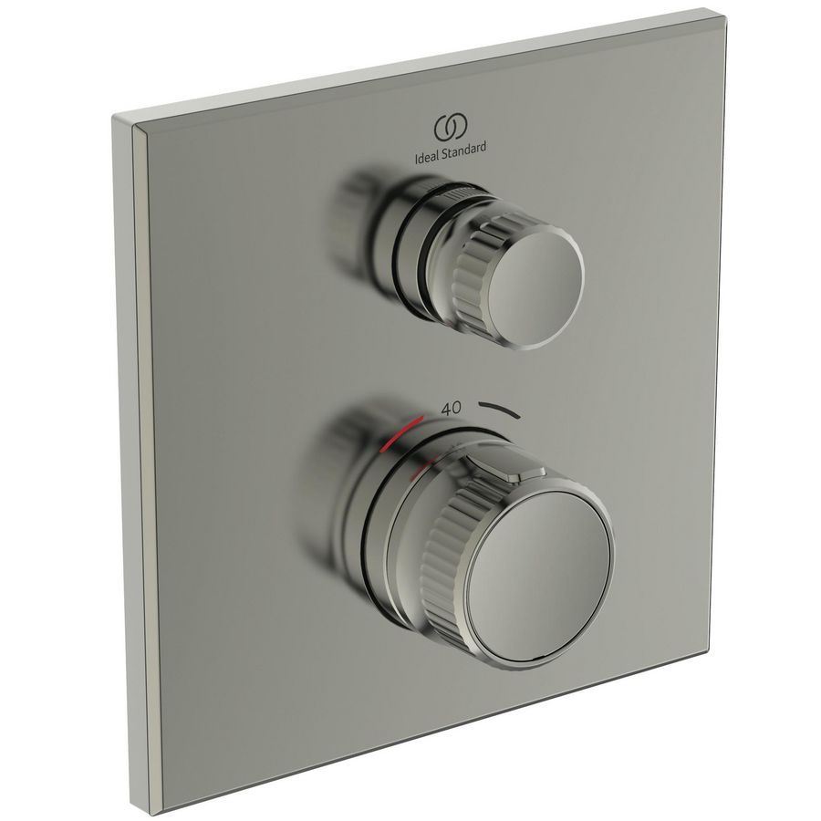 navigo douchetherm 1 functie vierkant opb.d silver storm (rvs look) A73