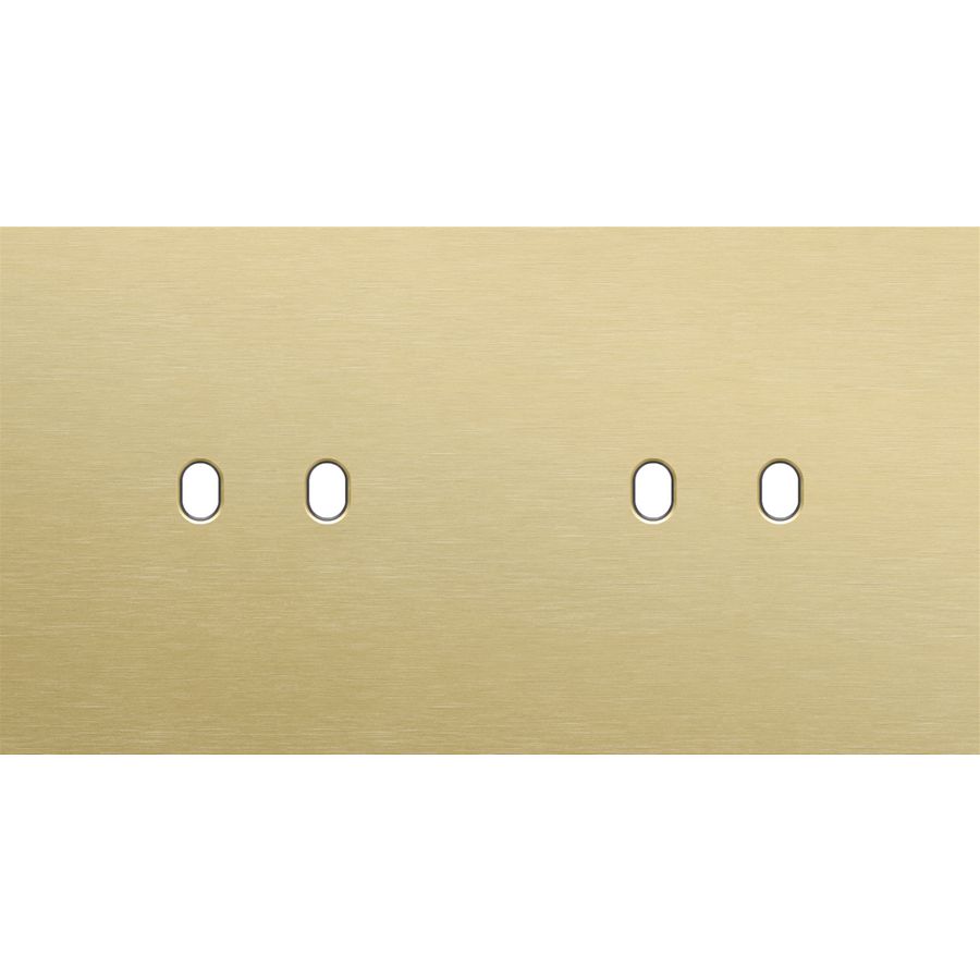 Tweevoudige afdekpl. horizontaal 71mm centerafstand tweevoud