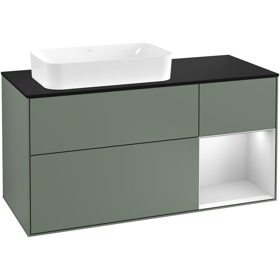 Wastafelonderkast Finion 1200x603x501mm Olive Matt Lacquer F282MTGM
