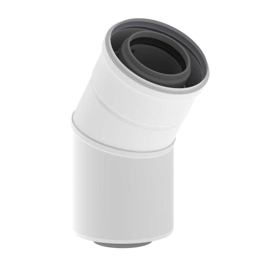 TwinSafe Bocht PP Concentrisch 80/125 30°