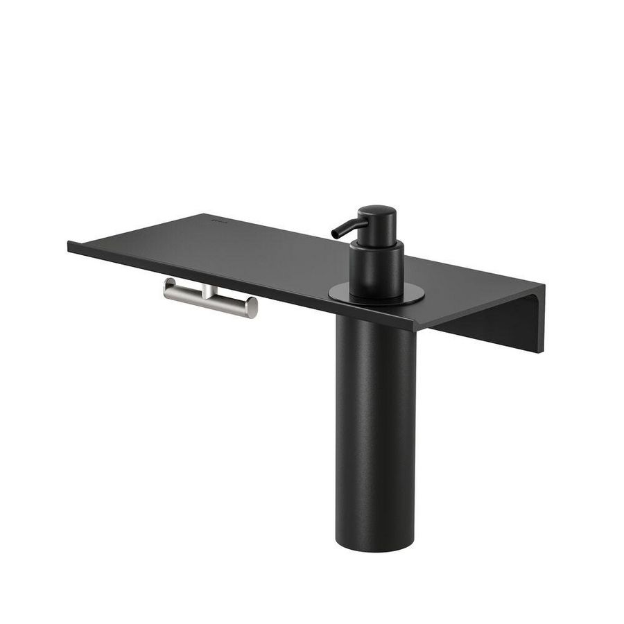 Planchet 28cm + zeepdispenser 200ml. + handdoekh.