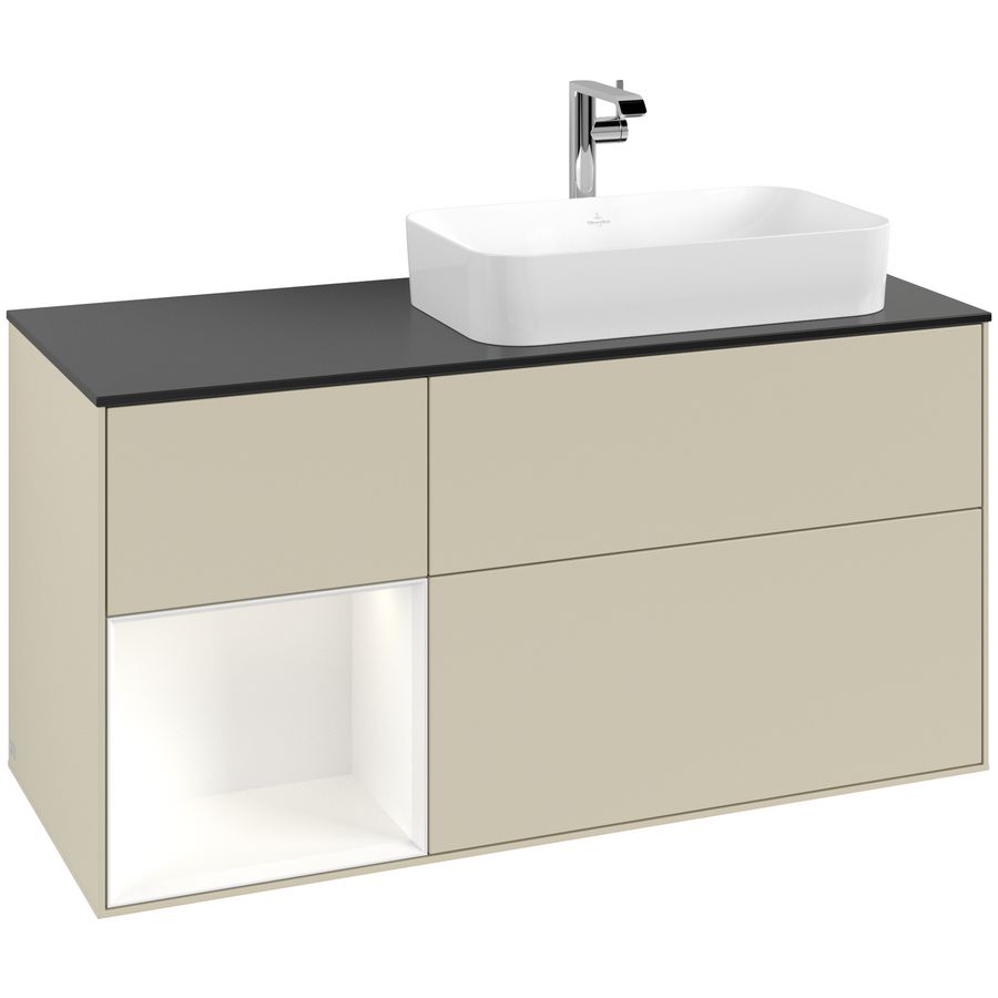 Wastafelonderkast Finion 1200x603x501mm S.Grey Matt Lacquer G272MTHJ