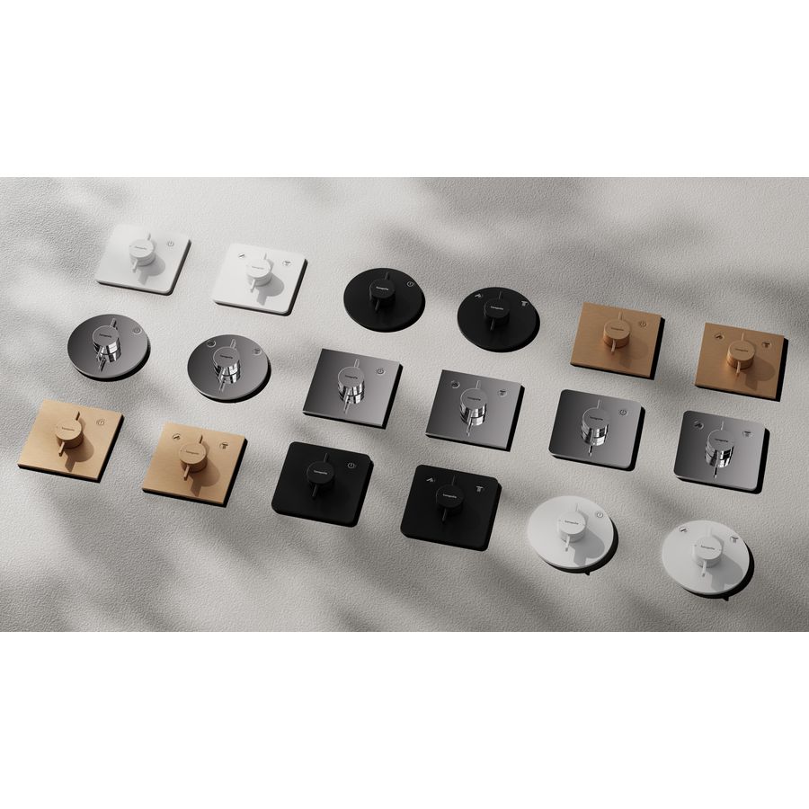 DuoTurn Q afbouwdeel tbv inbouwkraan voor 2 functies chroom