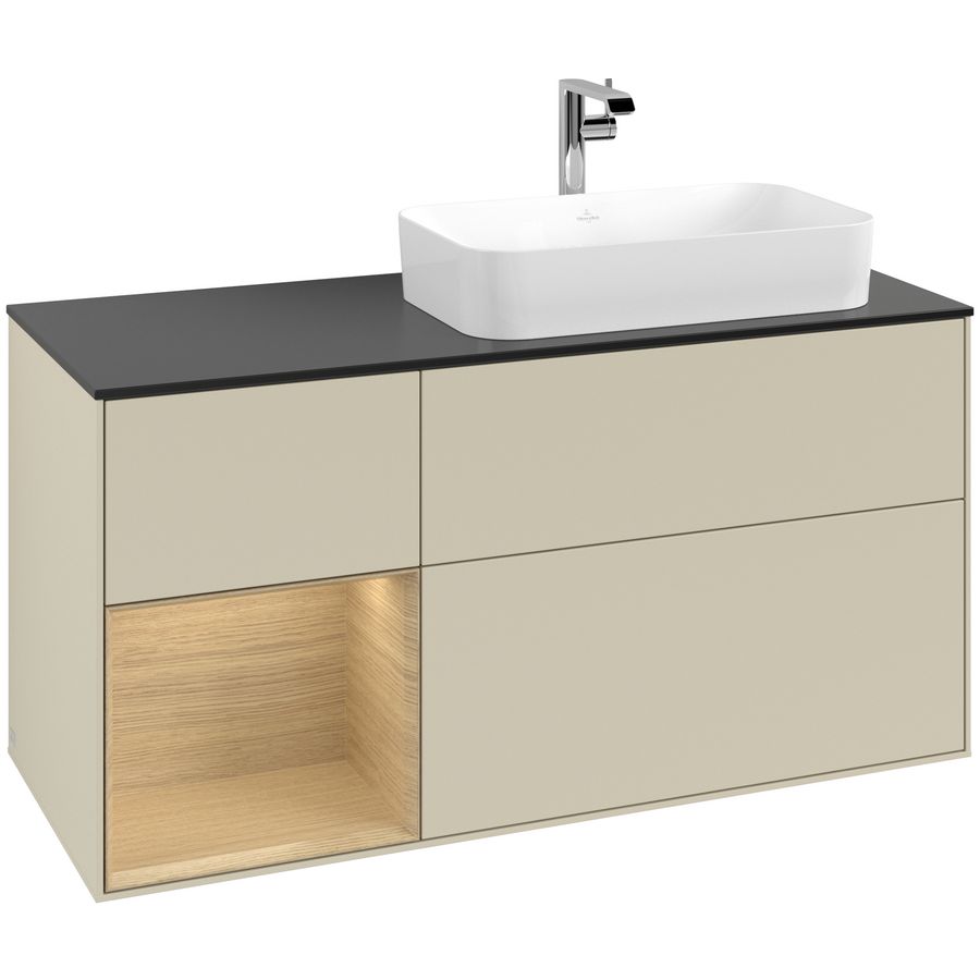 Wastafelonderkast Finion 1200x603x501mm S.Grey Matt Lacquer G272PCHJ