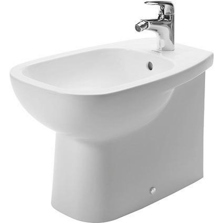 D-Code staand bidet wit Back-to-Wall m.kraangat overloop