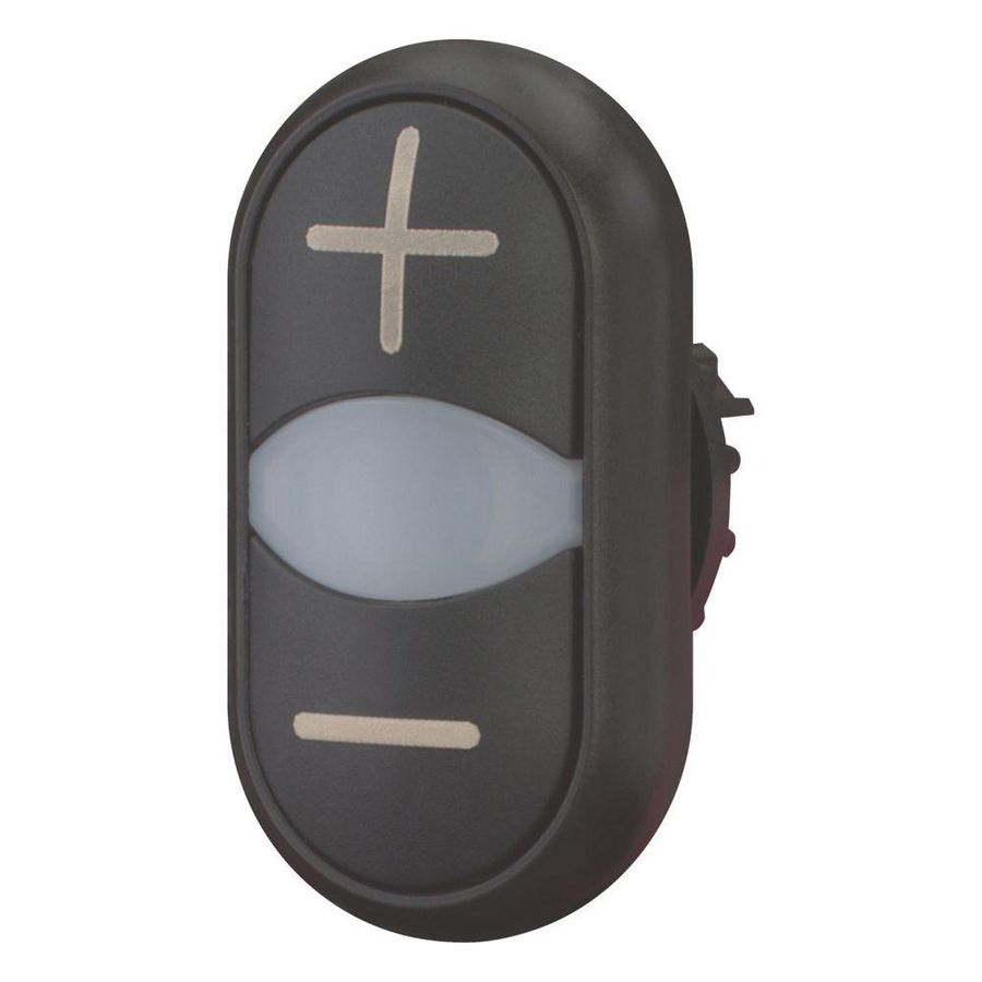 Dubb.drukknop+sign.lamp zwart+/wit/zwart 218146 VVE=5
