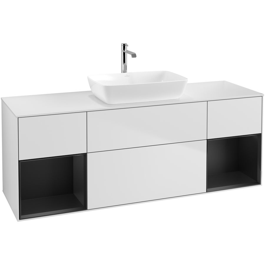 Wastafelonderkast Finion 1600x603x501mm White Matt Lacquer G861PDMT