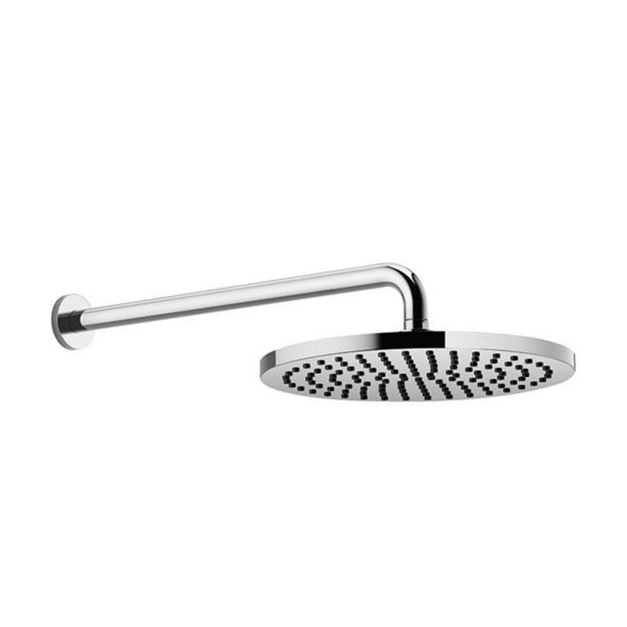 Regendouche 450mm sprong chroom m.wandbevestiging