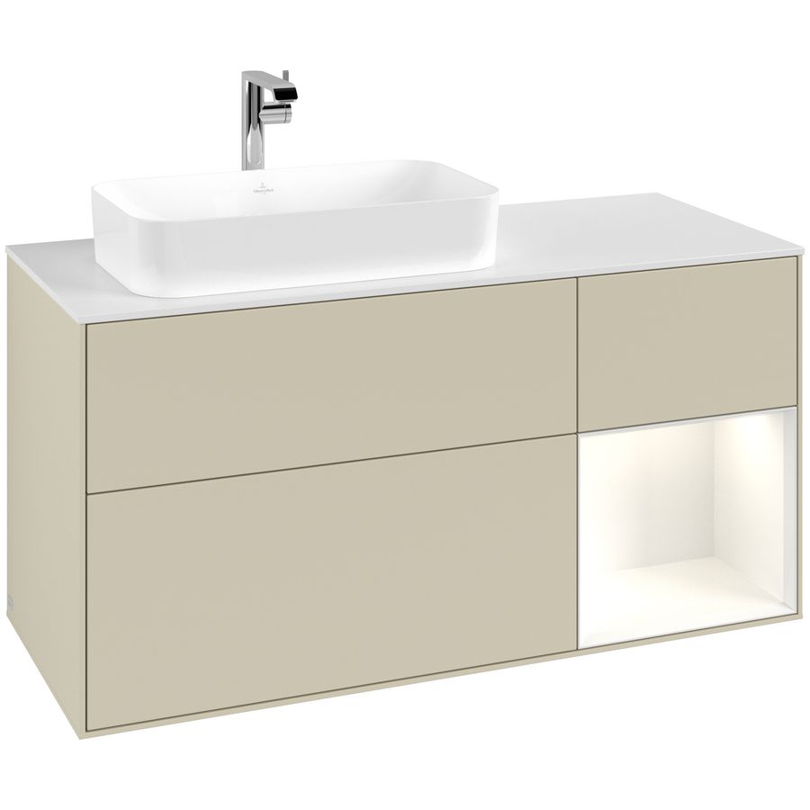 Wastafelonderkast Finion 1200x603x501mm S.Grey Matt Lacquer G281GFHJ