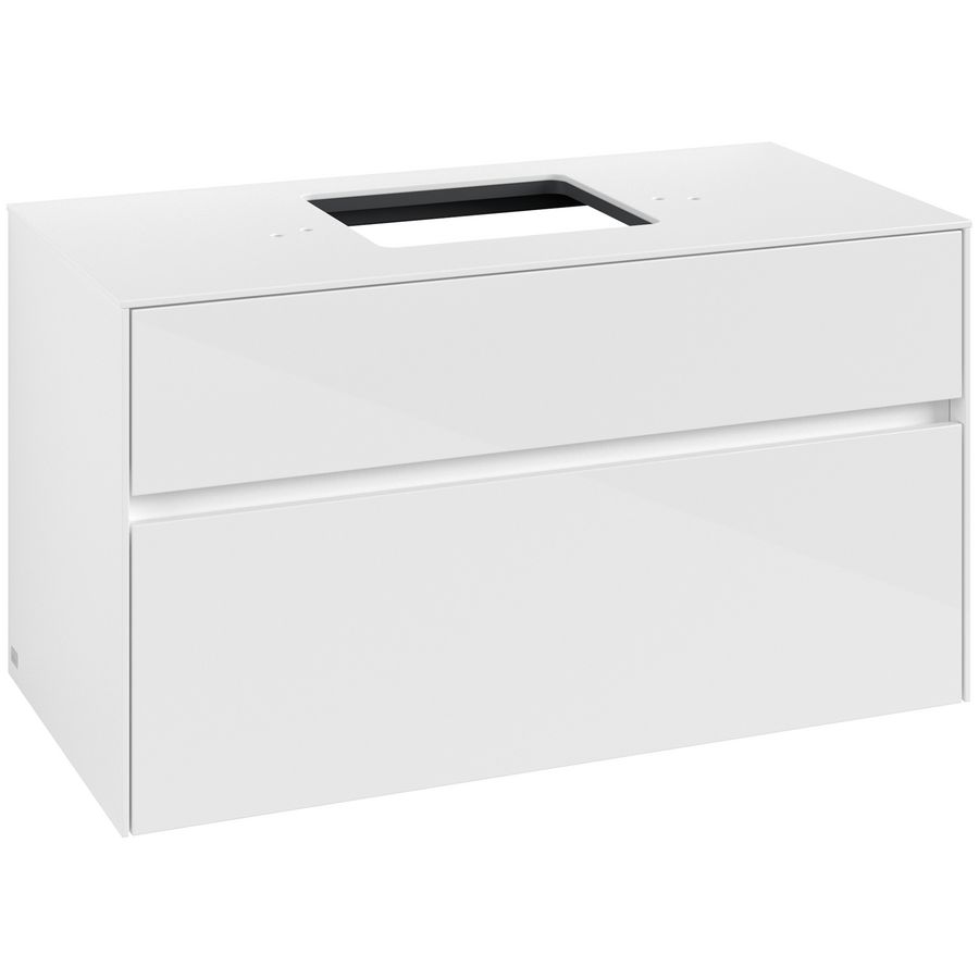 Wastafelonderkast Collaro 1000x548x500mm Glossy White C12500DH