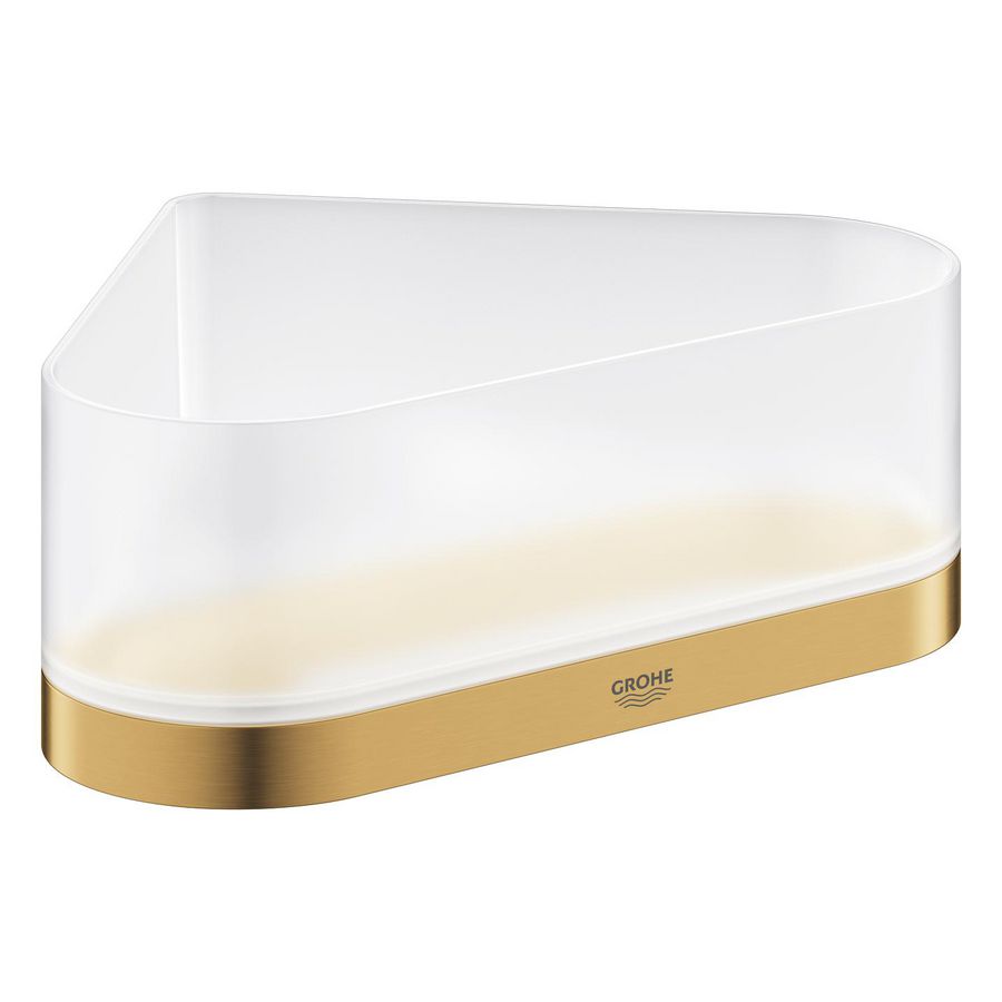 Selection korf met houder hoekmontage 41038GN0 cool sunrise geborsteld (mat goudkleurig)