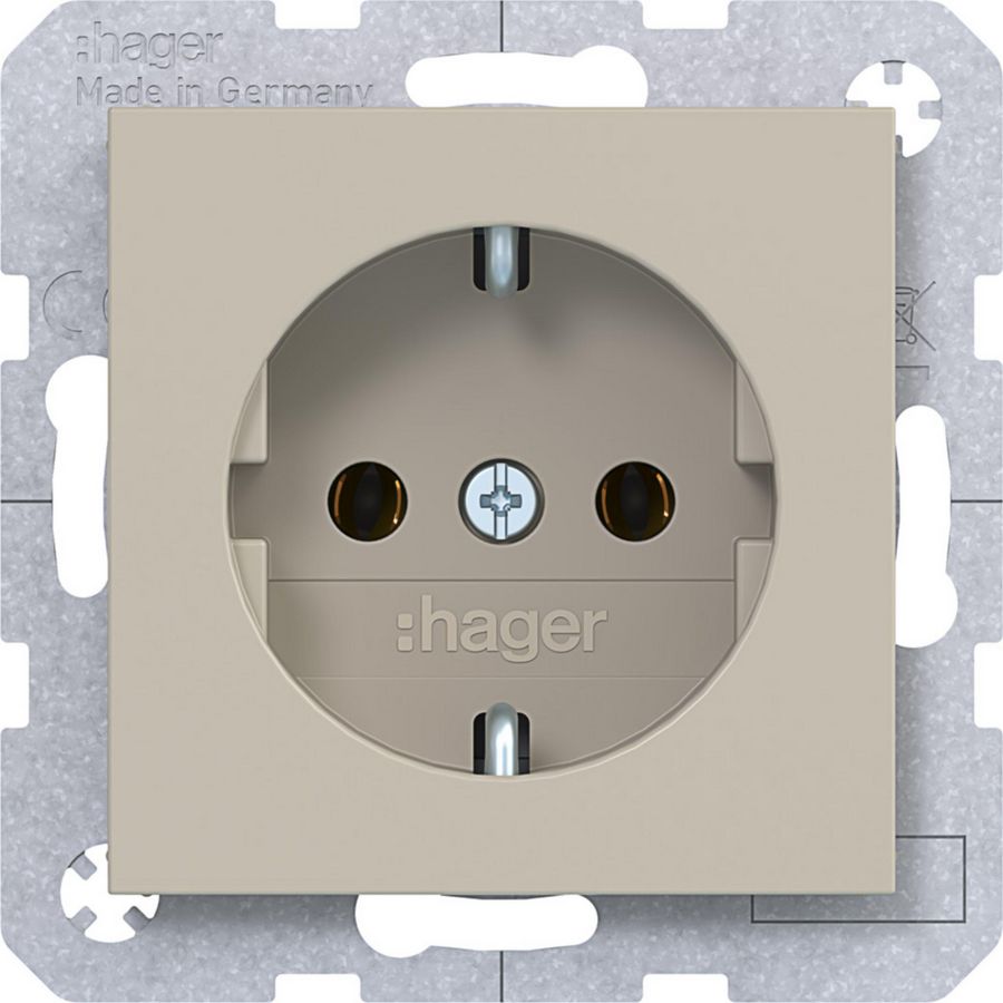 SCHUKO-wandcontactdoos schroef lift klemmen A.x/C.x sand mat