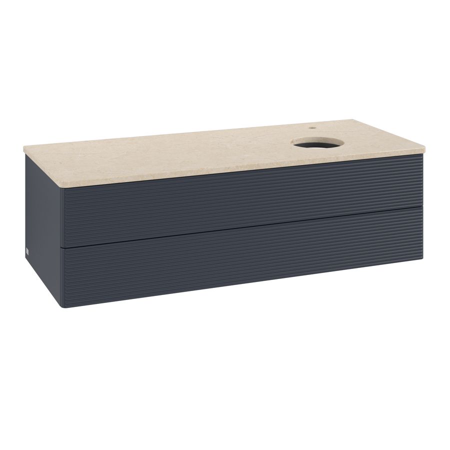 Wastafelonderkast Antao 1200x360x500mm Mid.Blue Matt Lacquer K23153HG