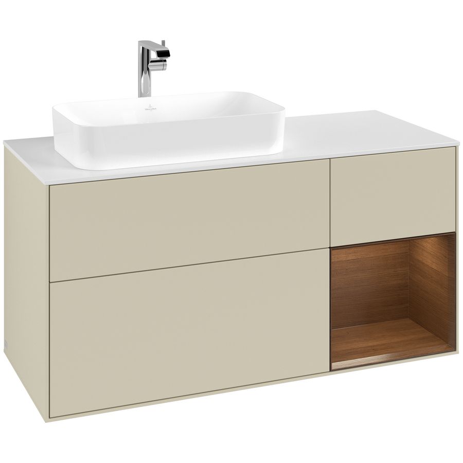 Wastafelonderkast Finion 1200x603x501mm S.Grey Matt Lacquer G281GNHJ