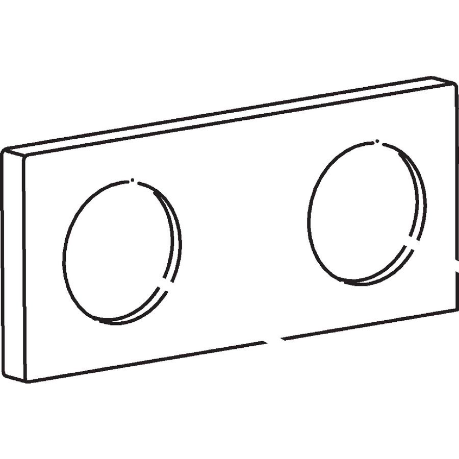 Rozet 175x75mm chroom 59913703