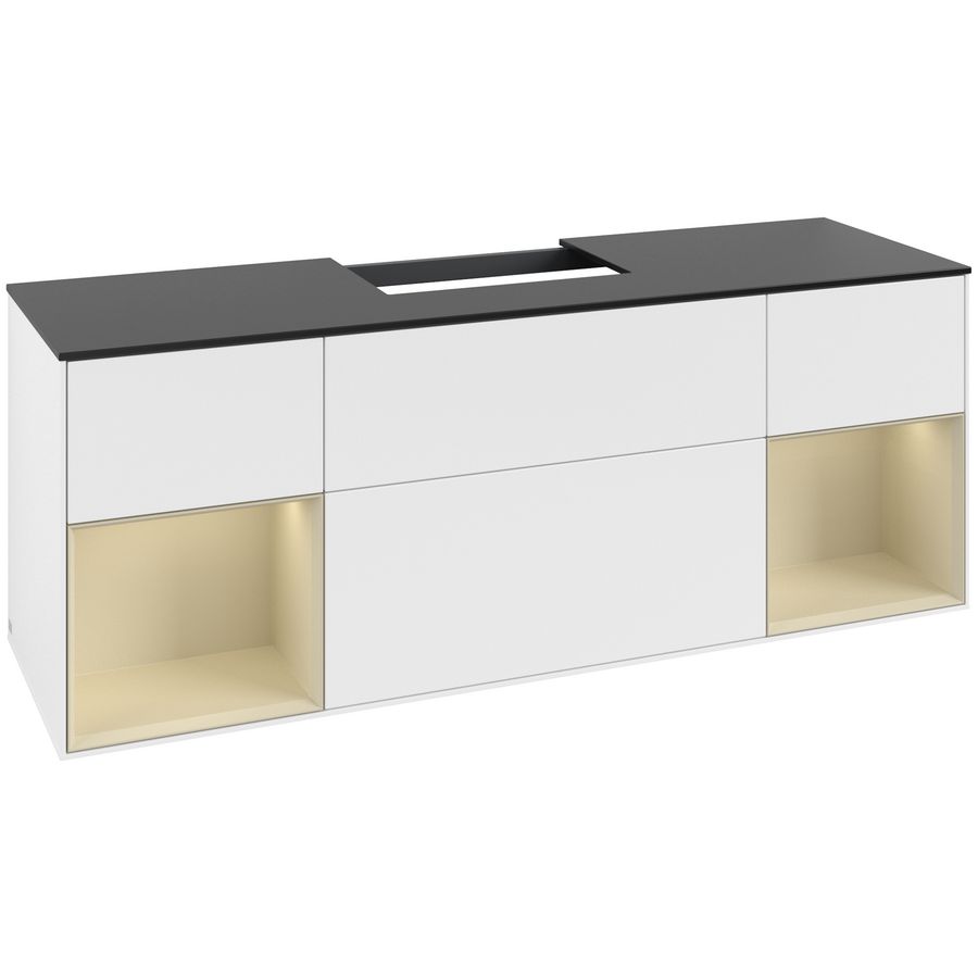 Wastafelonderkast Finion 1600x603x501mm White Matt Lacquer F212HJMT