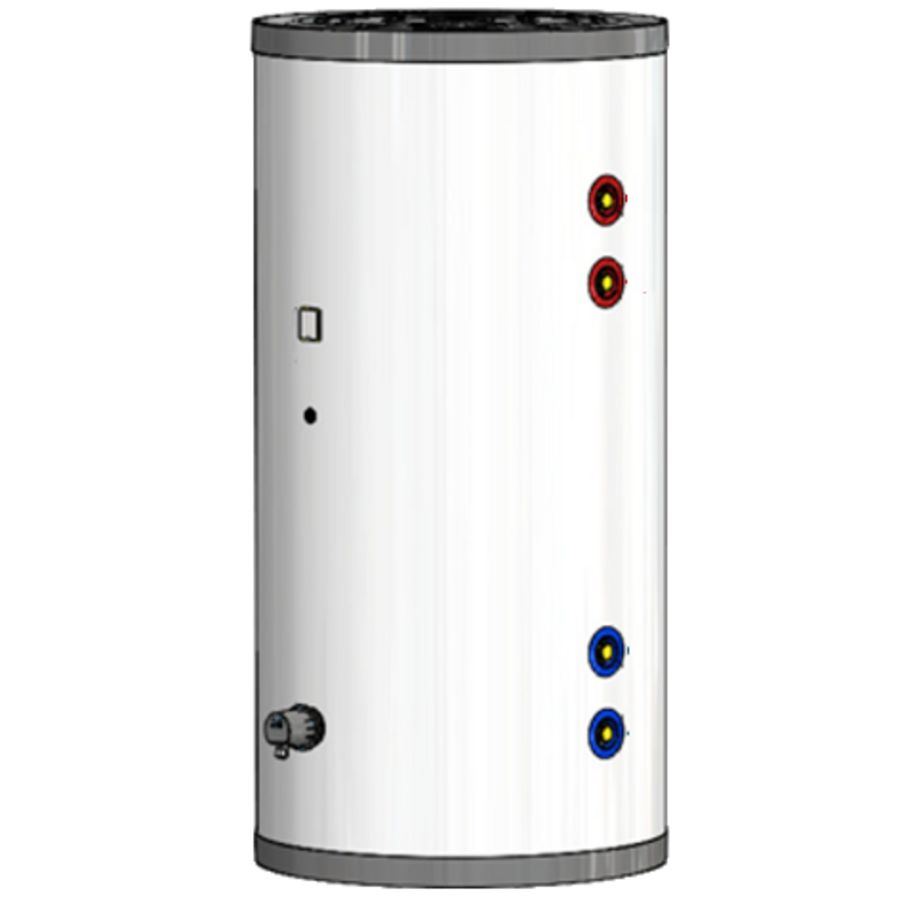 Indirect gestookte boiler 500ltr.  Mileo Inox+ 500A incl. 2kW backup verwarming